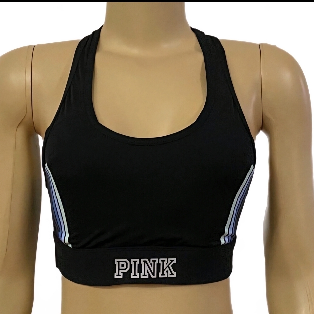 PINK Victoria's Secret Women's Black Sports Bra